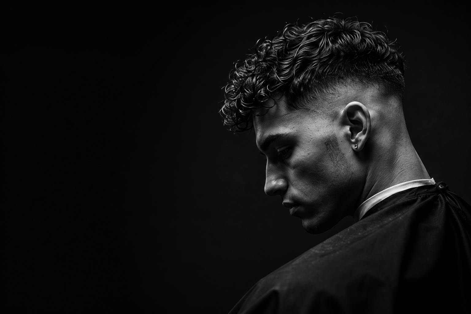 Detailed men’s fade haircut